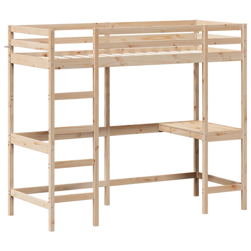 Lit superposé sans matelas 75x190 cm bois de pin massif