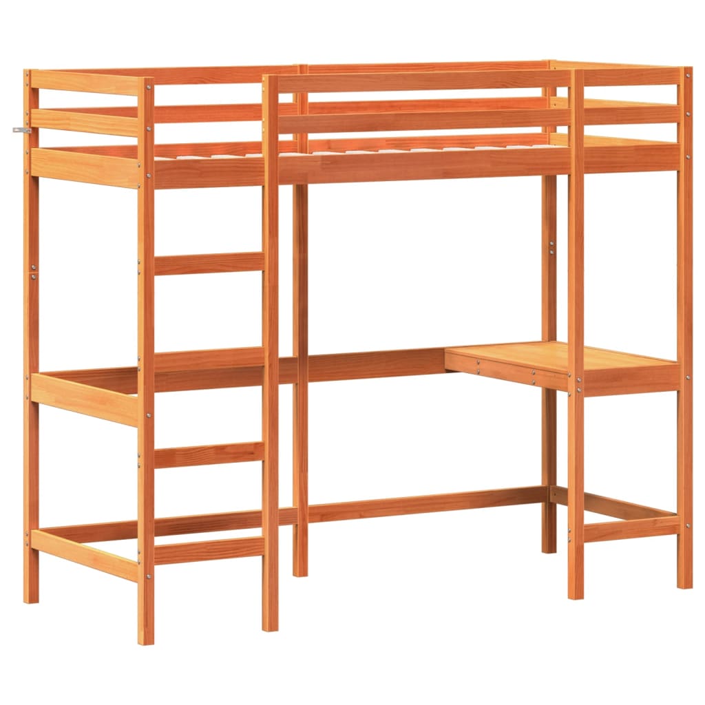 Lit superposé sans matelas 75x190 cm bois de pin massif