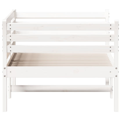 Lit de jour sans matelas blanc 80x200 cm bois de pin massif