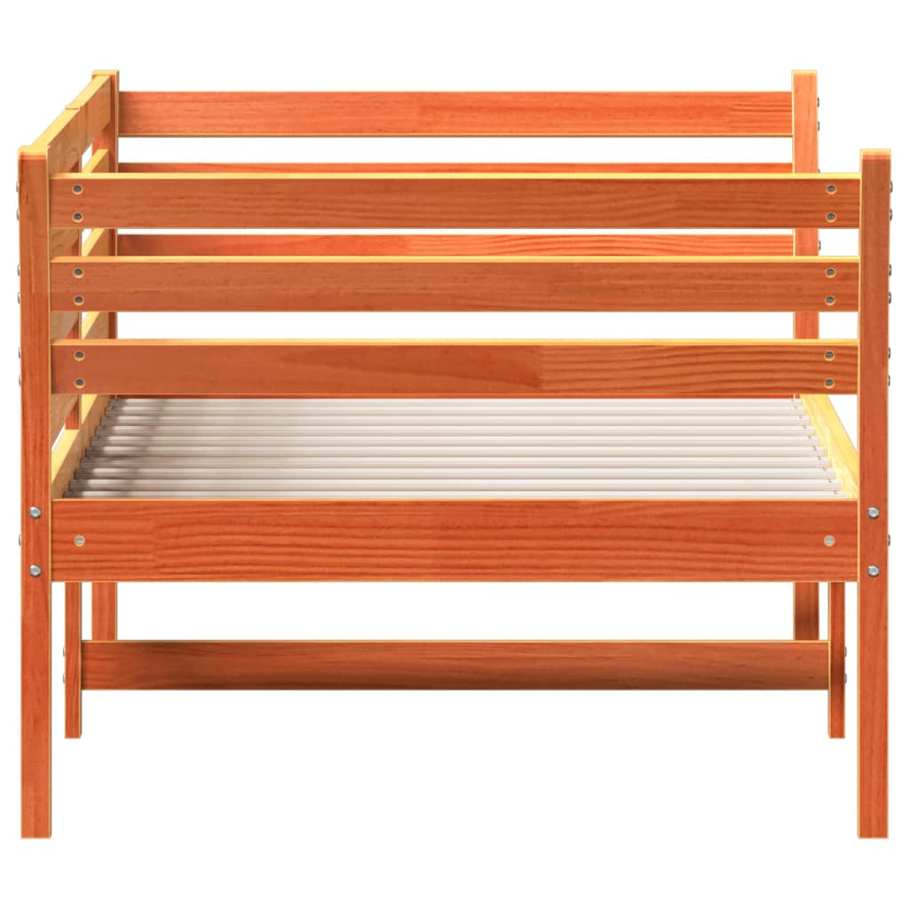 Lit de jour sans matelas cire marron 80x200 cm bois pin massif