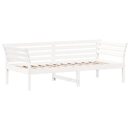 Lit de jour sans matelas blanc 90x200 cm bois de pin massif