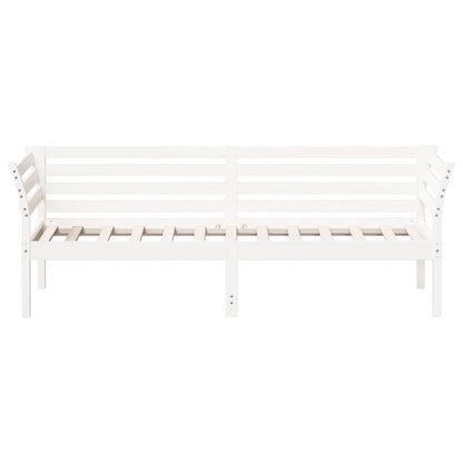 Lit de jour sans matelas blanc 90x200 cm bois de pin massif