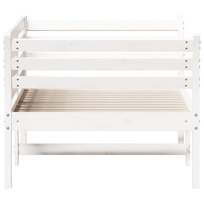 Lit de jour sans matelas blanc 100x200 cm bois de pin massif