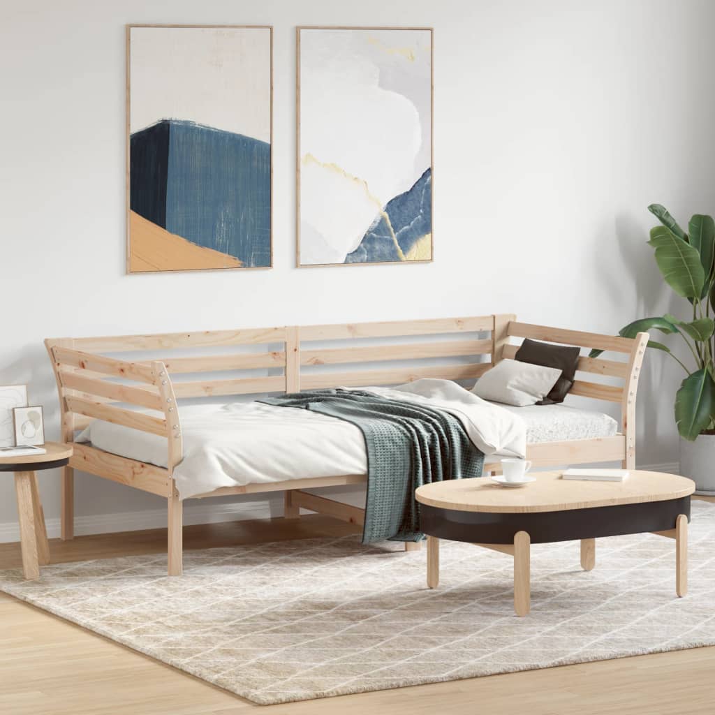 Lit de jour sans matelas 90x190 cm bois de pin massif