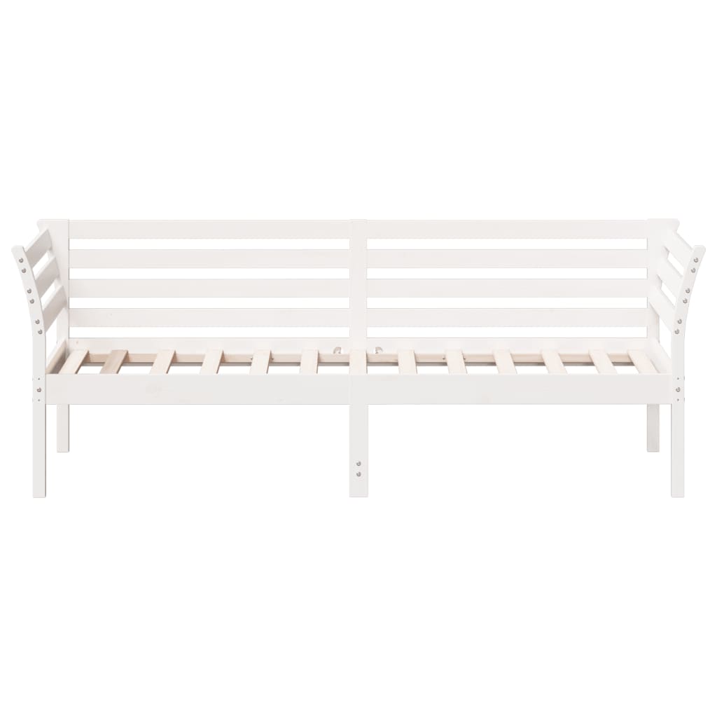 Lit de jour sans matelas blanc 90x190 cm bois de pin massif