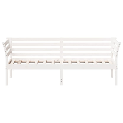 Lit de jour sans matelas blanc 90x190 cm bois de pin massif