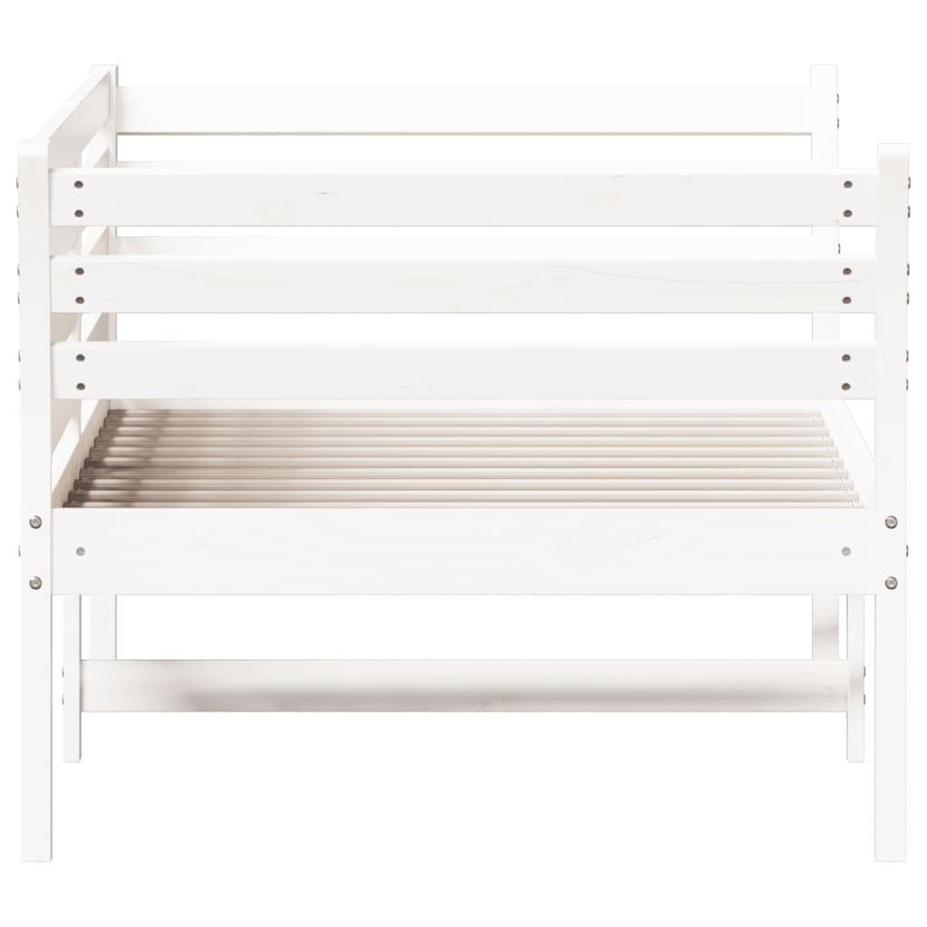 Lit de jour sans matelas blanc 90x190 cm bois de pin massif