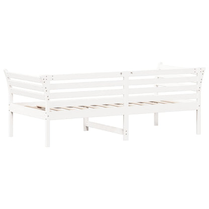 Lit de jour sans matelas blanc 90x190 cm bois de pin massif