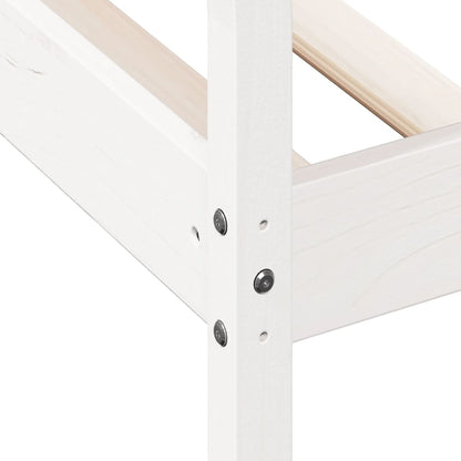 Lit de jour sans matelas blanc 90x190 cm bois de pin massif