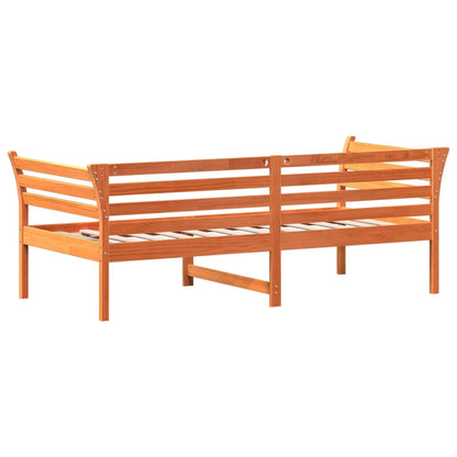 Lit de jour sans matelas cire marron 90x190 cm bois pin massif