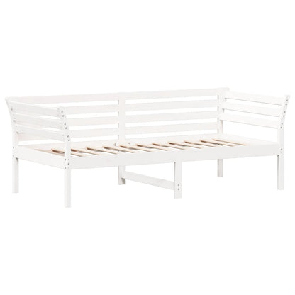 Lit de jour sans matelas blanc 75x190 cm bois de pin massif