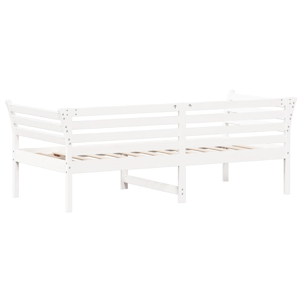 Lit de jour sans matelas blanc 75x190 cm bois de pin massif