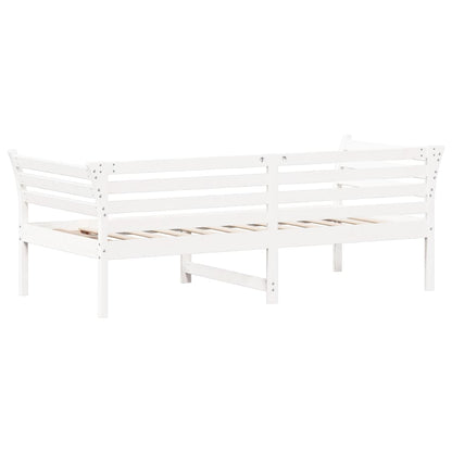 Lit de jour sans matelas blanc 75x190 cm bois de pin massif