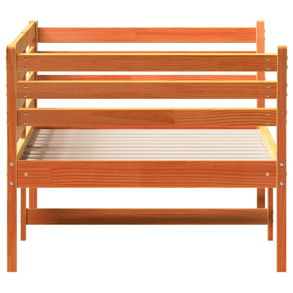 Lit de jour sans matelas cire marron 75x190 cm pin massif