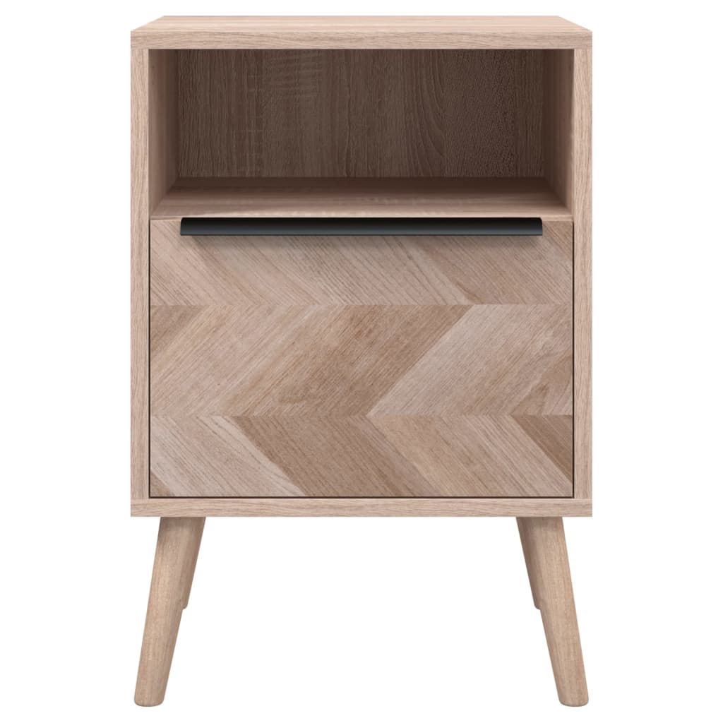 Finori Table de chevet Lusk 61A chêne sonoma 38,5x38,5x57 cm