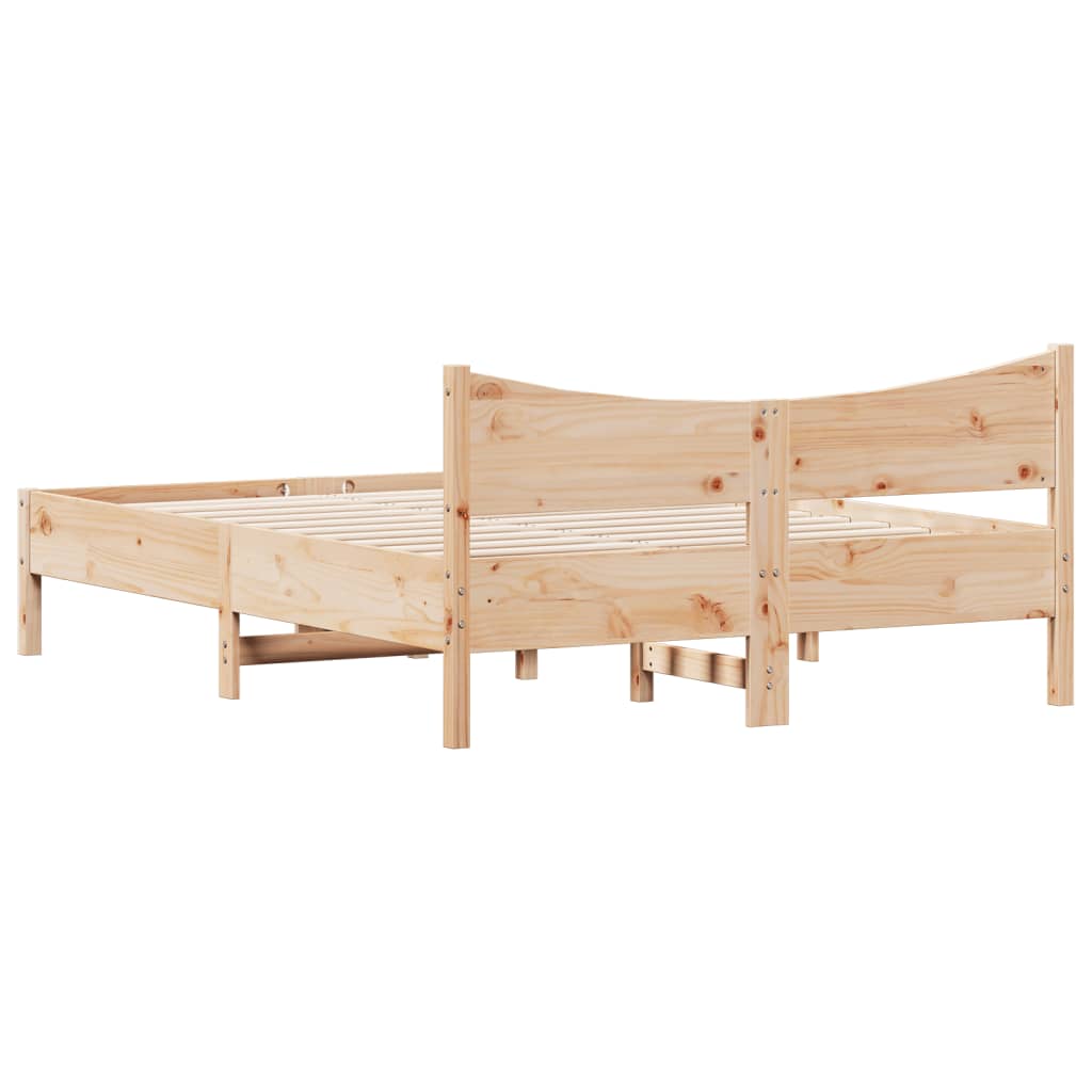 Cadre de lit sans matelas 140x200 cm bois massif de pin