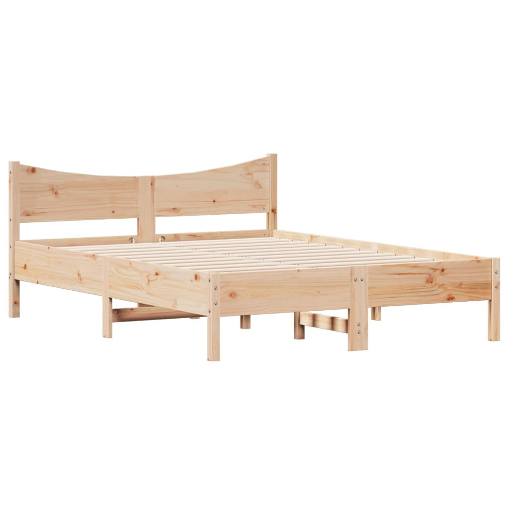 Cadre de lit sans matelas 120x200 cm bois de pin massif