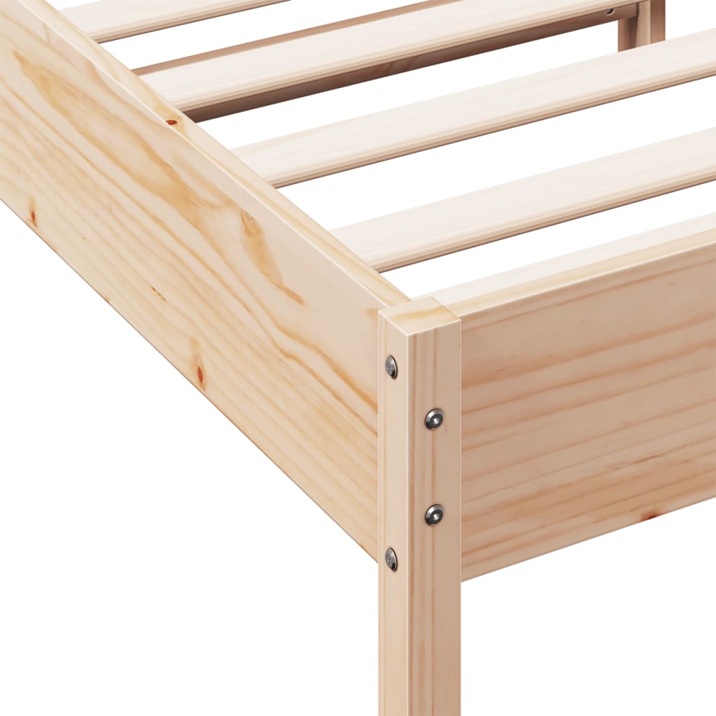 Cadre de lit sans matelas 100x200 cm bois massif de pin