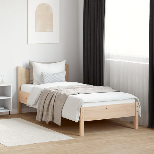 Cadre de lit sans matelas 100x200 cm bois massif de pin