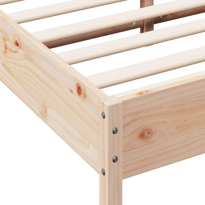 Cadre de lit sans matelas 135x190 cm bois de pin massif