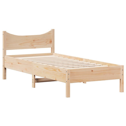 Cadre de lit sans matelas 75x190 cm bois de pin massif