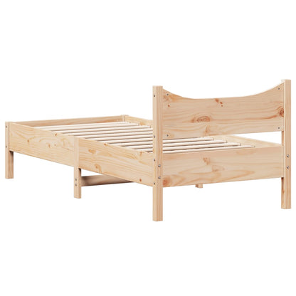 Cadre de lit sans matelas 75x190 cm bois de pin massif