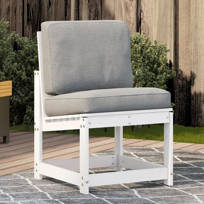 Chaise de jardin blanc 50,5x55x77 cm bois de pin massif