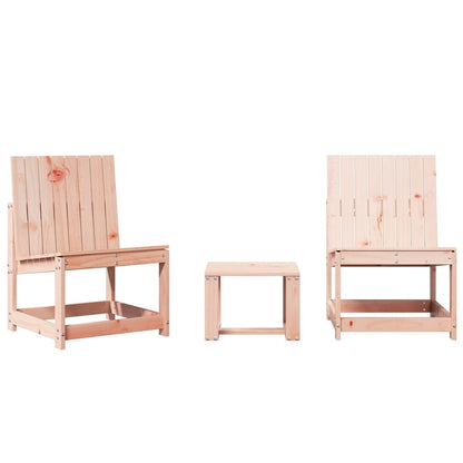 Salon de jardin 3 pcs bois massif douglas