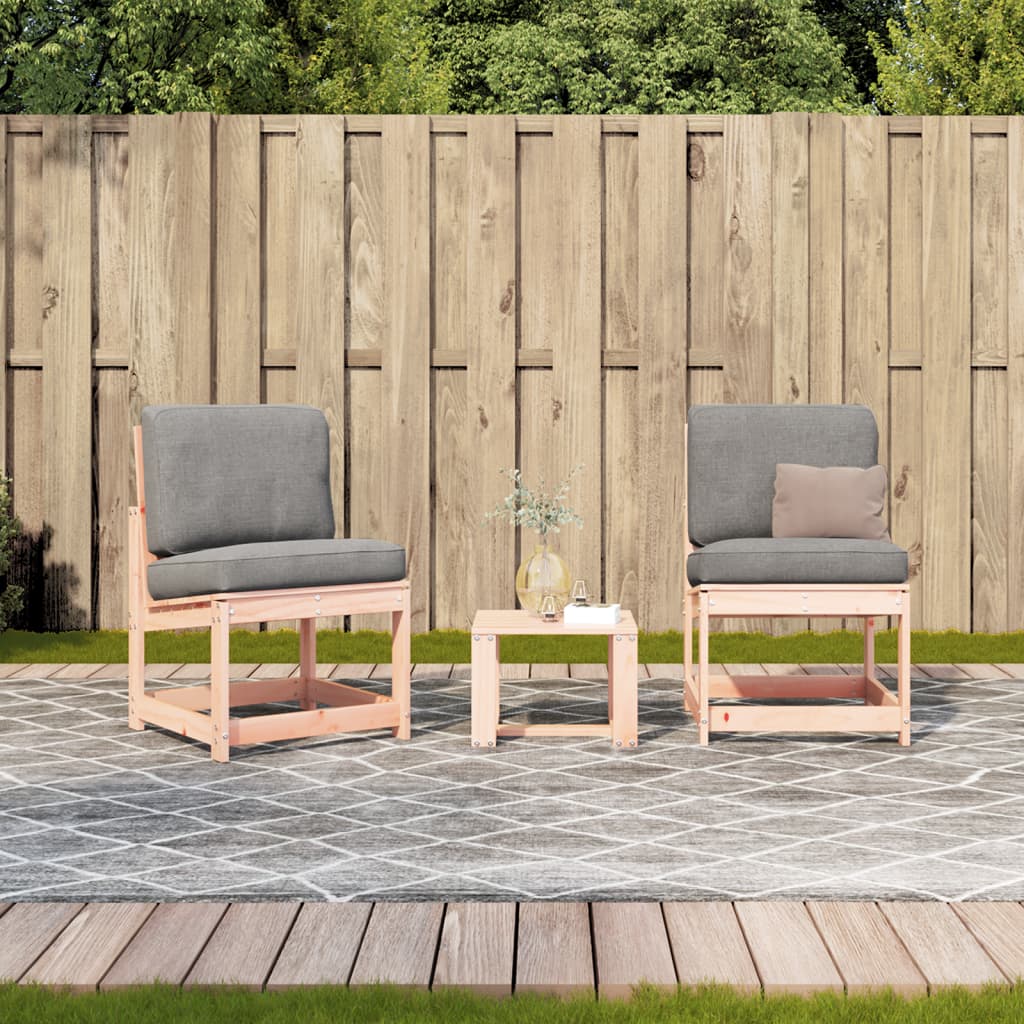 Salon de jardin 3 pcs bois massif douglas