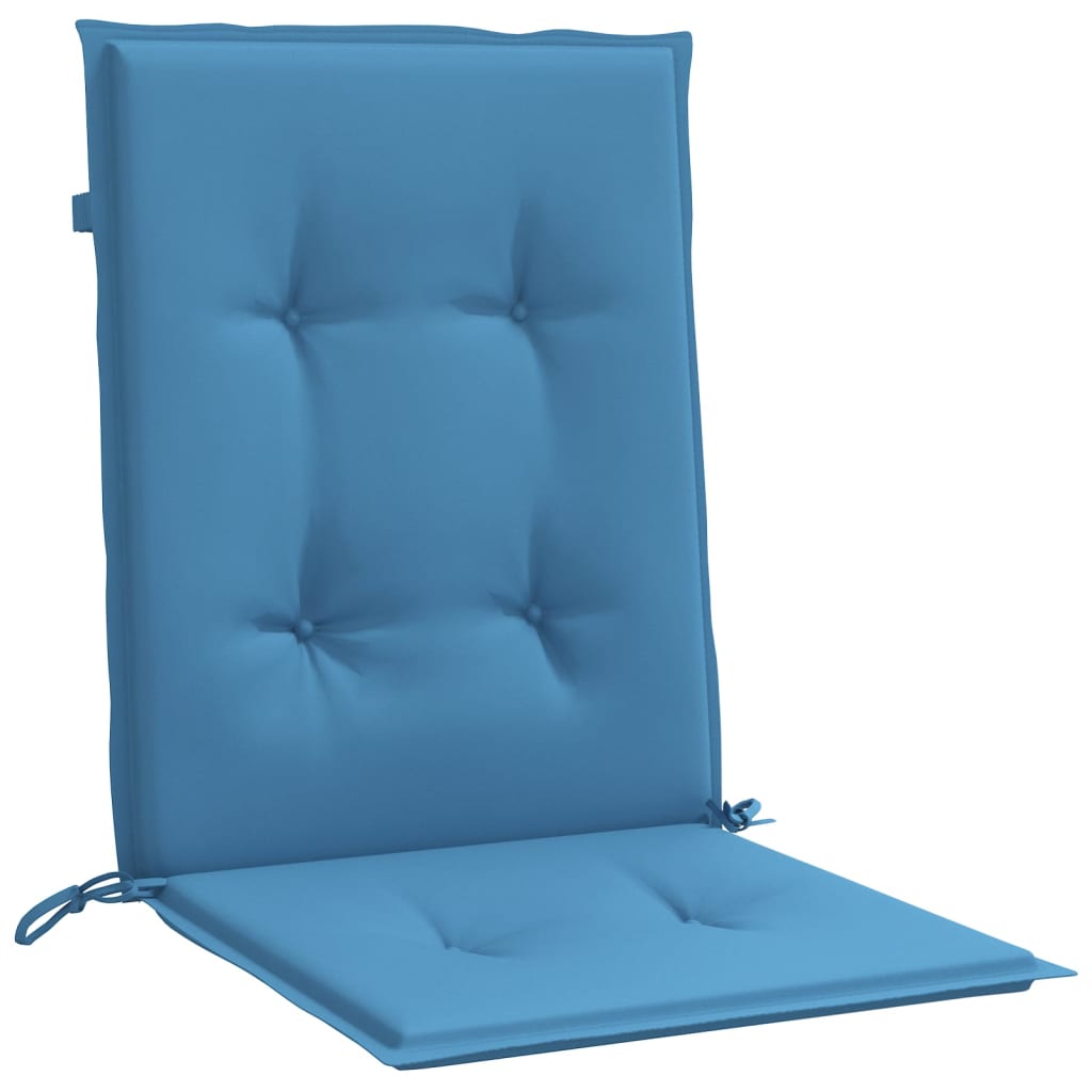 Coussins de chaise à dossier bas lot de 6 bleu mélangé tissu