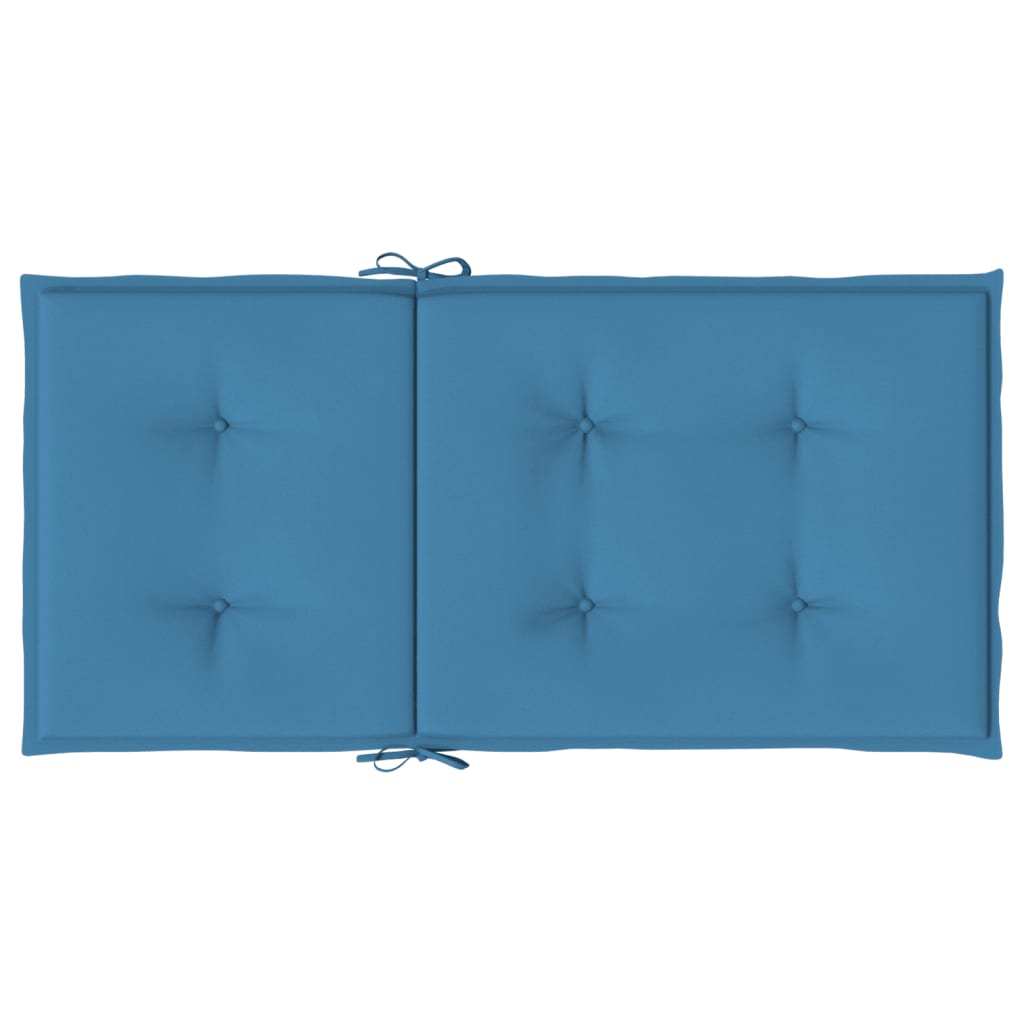 Coussins de chaise à dossier bas lot de 6 bleu mélangé tissu