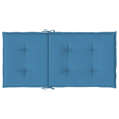 Coussins de chaise à dossier bas lot de 6 bleu mélangé tissu