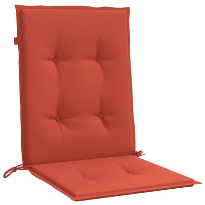 Coussins de chaise à dossier bas lot de 4 rouge mélangé tissu