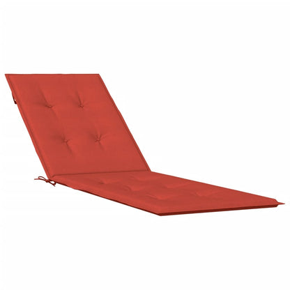 Coussin de chaise longue rouge mélangé (75+105)x50x3 cm tissu