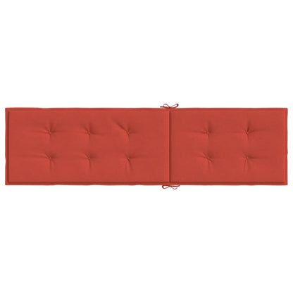 Coussin de chaise longue rouge mélangé (75+105)x50x3 cm tissu