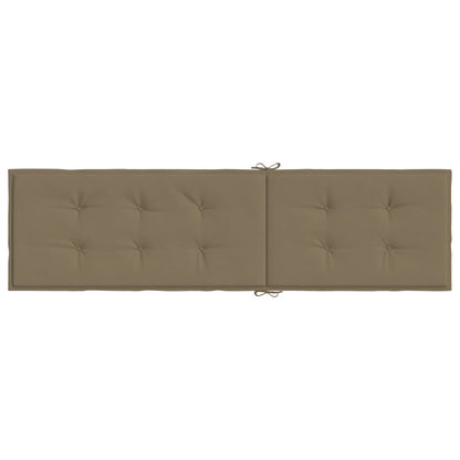 Coussin de chaise longue taupe mélangé (75+105)x50x3 cm tissu