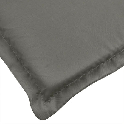 Coussin de chaise longue gris foncé mélangé 200x60x4 cm tissu