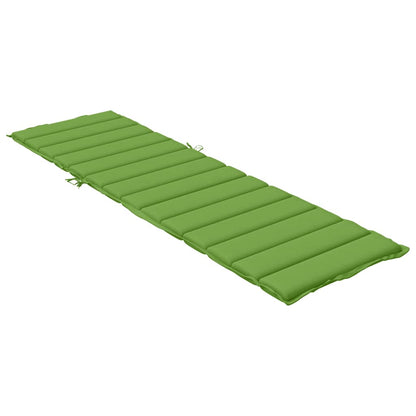 Coussin de chaise longue vert mélangé 200x60x4 cm tissu