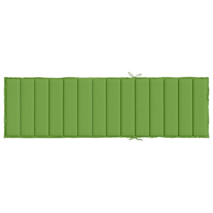 Coussin de chaise longue vert mélangé 200x60x4 cm tissu