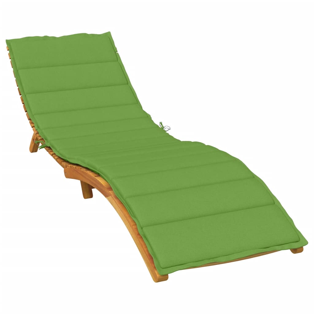 Coussin de chaise longue vert mélangé 200x60x4 cm tissu