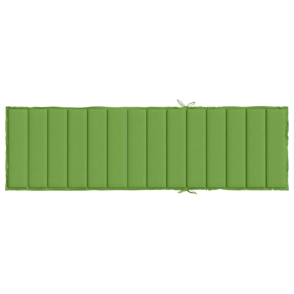 Coussin de chaise longue vert mélangé 200x70x4 cm tissu