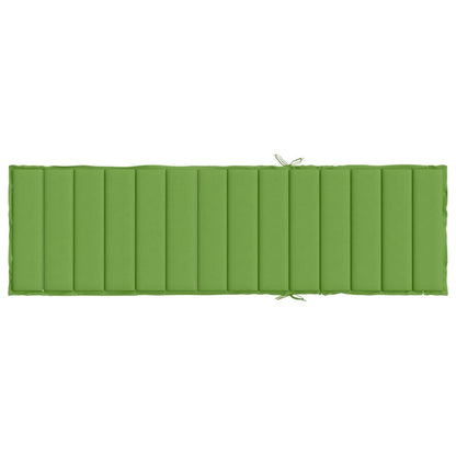 Coussin de chaise longue vert mélangé 200x70x4 cm tissu