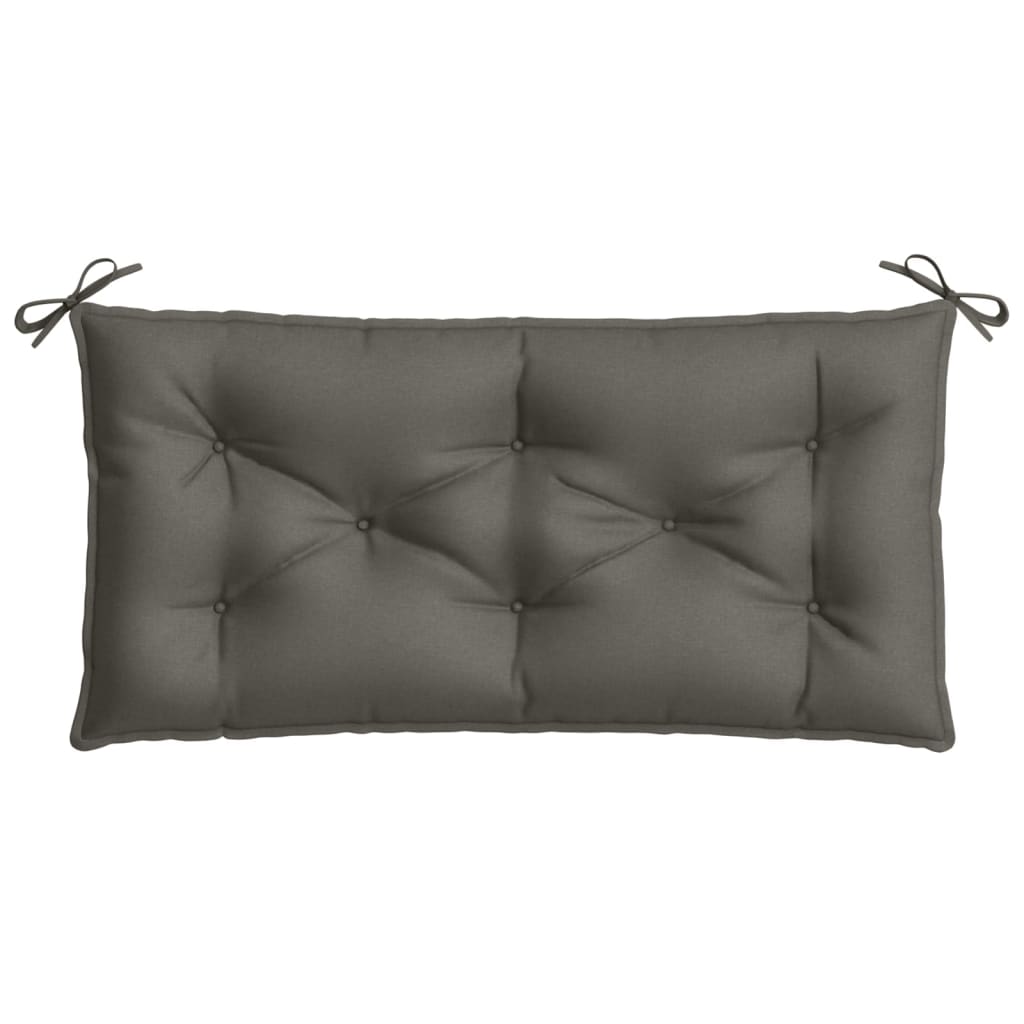 Coussin de banc de jardin gris foncé mélangé 100x50x7 cm tissu