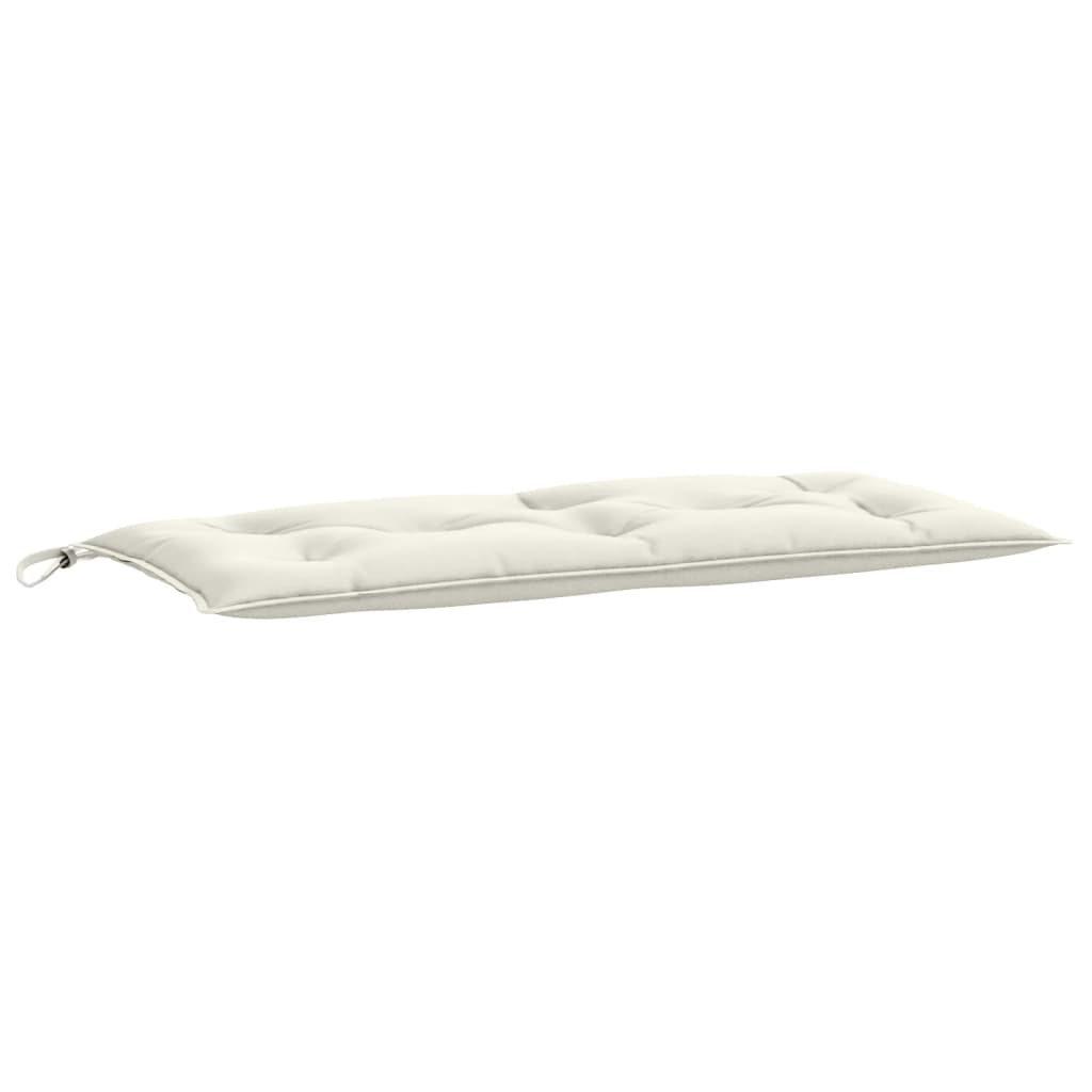 Coussin de banc de jardin crème mélangé 100x50x7 cm tissu