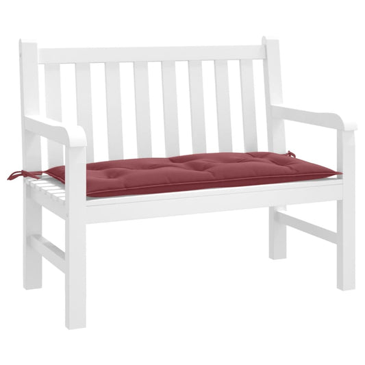 Coussin de banc de jardin rouge bordeaux mélangé tissu