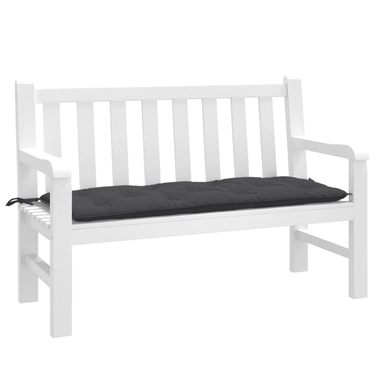 Coussin de banc de jardin anthracite mélangé 120x50x7 cm tissu