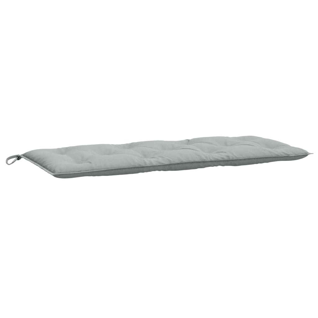 Coussin de banc de jardin gris clair mélangé 120x50x7 cm tissu