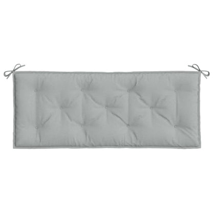 Coussin de banc de jardin gris clair mélangé 120x50x7 cm tissu