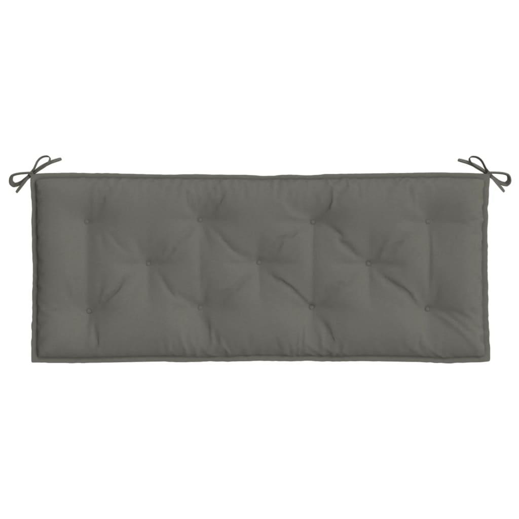 Coussin de banc de jardin gris foncé mélangé 120x50x7 cm tissu