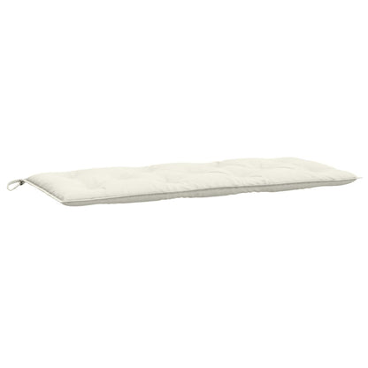 Coussin de banc de jardin crème mélangé 120x50x7 cm tissu